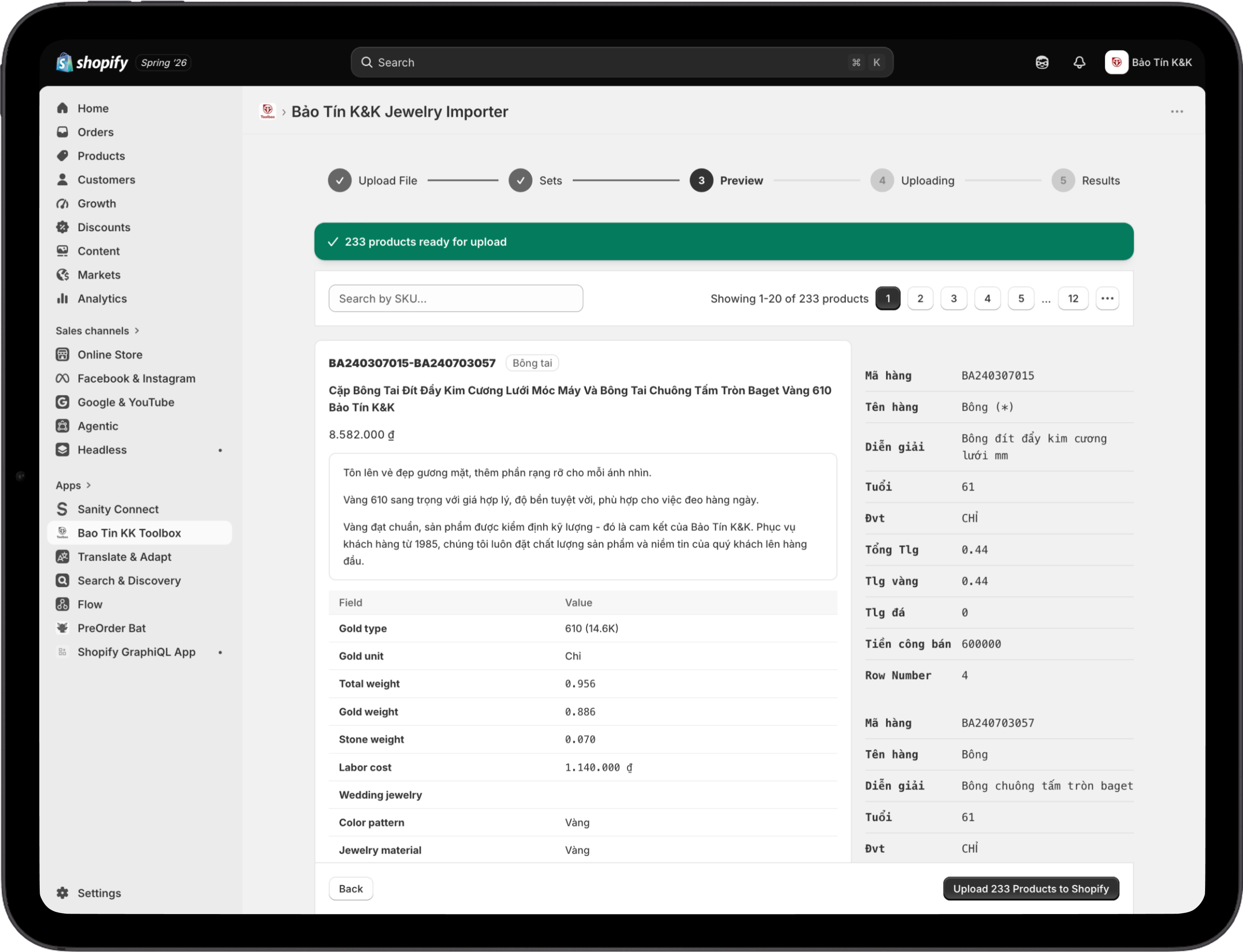 BTKK Product Toolkit — Shopify automation app